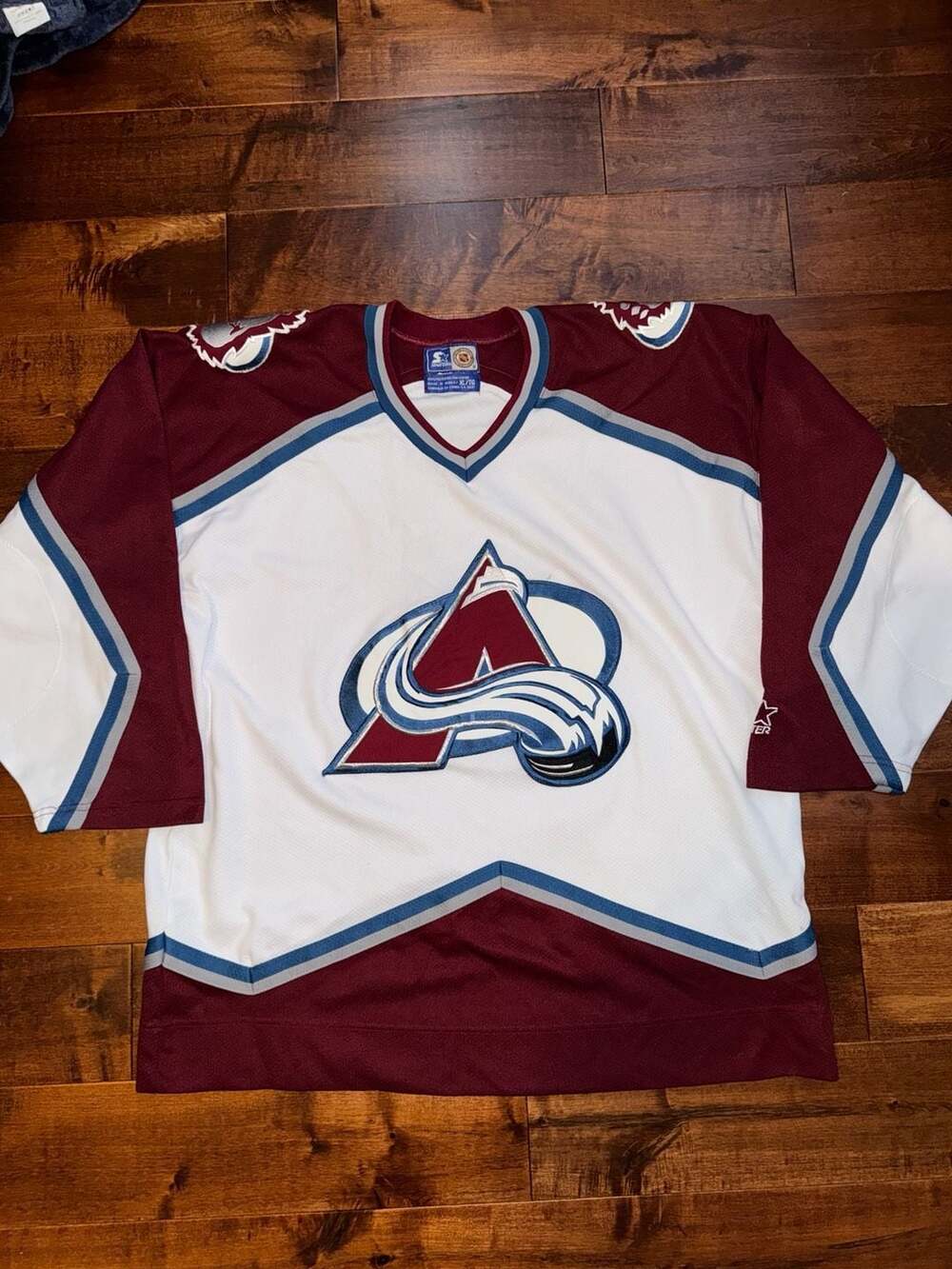 Vintage 1990s Colorado Avalanche Starter White Hockey Jersey XL